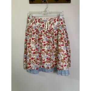 American Eagle Skirt Size 4 Floral Drawstring Ruffle Hem Tiered Boho Cottagecore